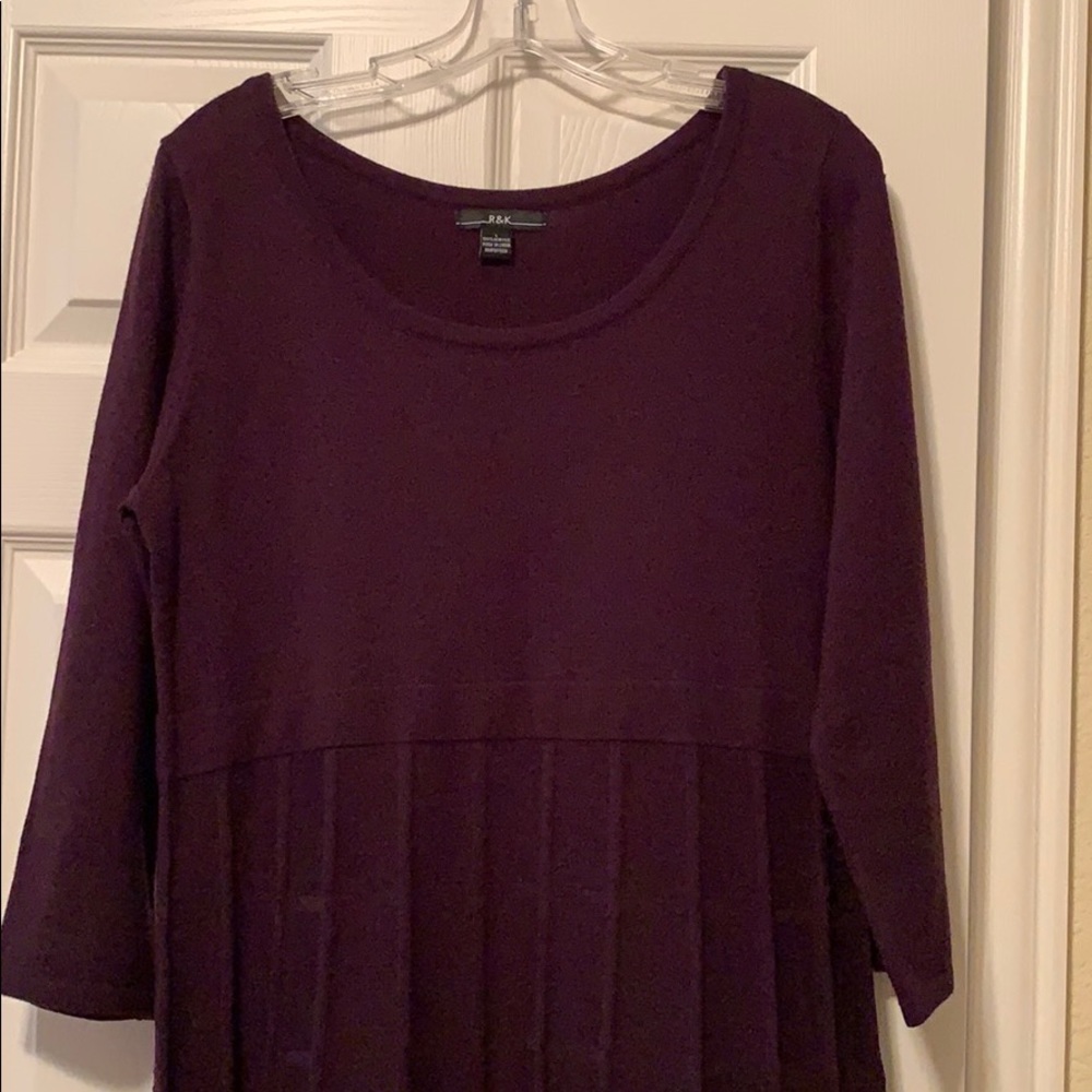 R&K Purple 3/4 Sweater Dress